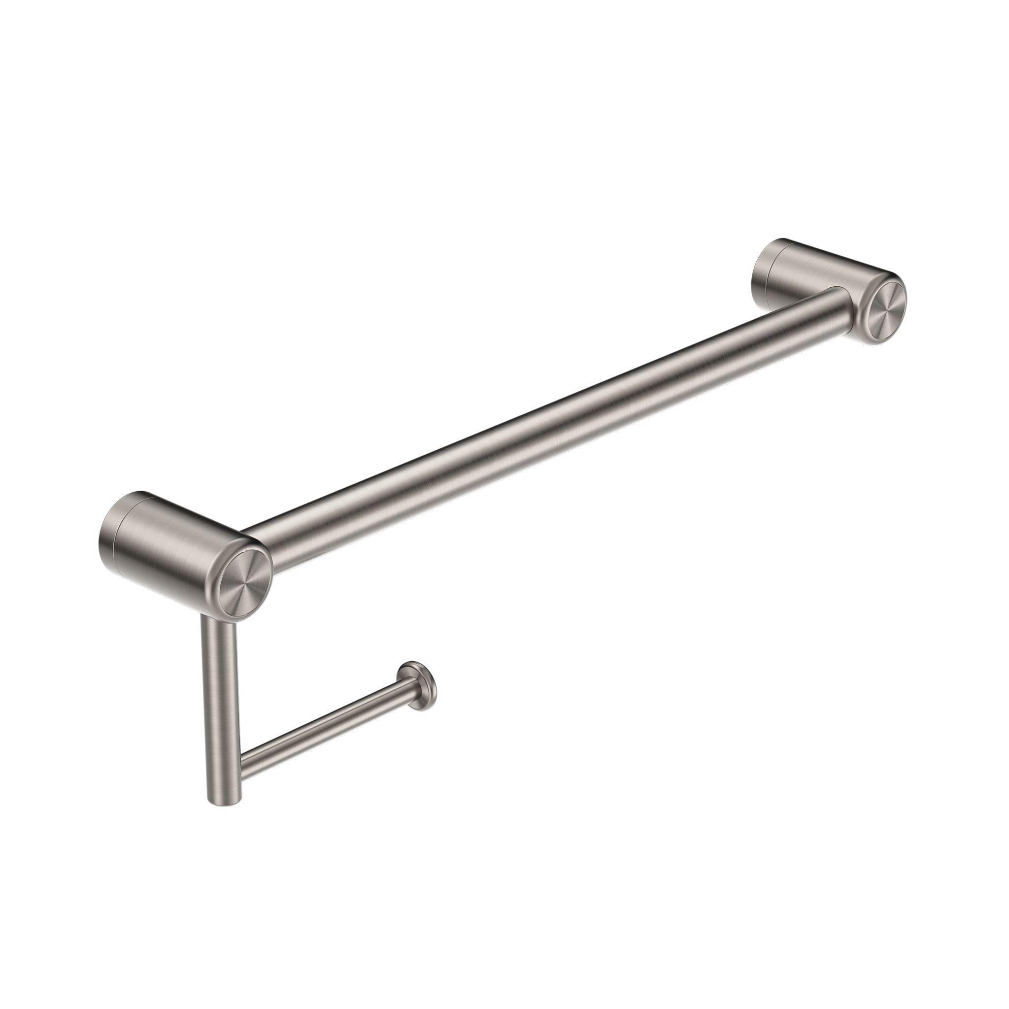 MECCA CARE 25MM TOILET ROLL RAIL 300/450MM BRUSHED NICKEL Accessories Nero 300mm 