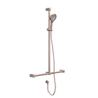 MECCA CARE 32MM T BAR GRAB RAIL AND ADJUSTABLE SHOWER SET 1100X750MM BRUSHED BRONZE (NRCS006BZ) Showers Nero 