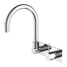 MECCA Wall Basin Mixer Swivel Spout Only Chrome Tapware Nero 