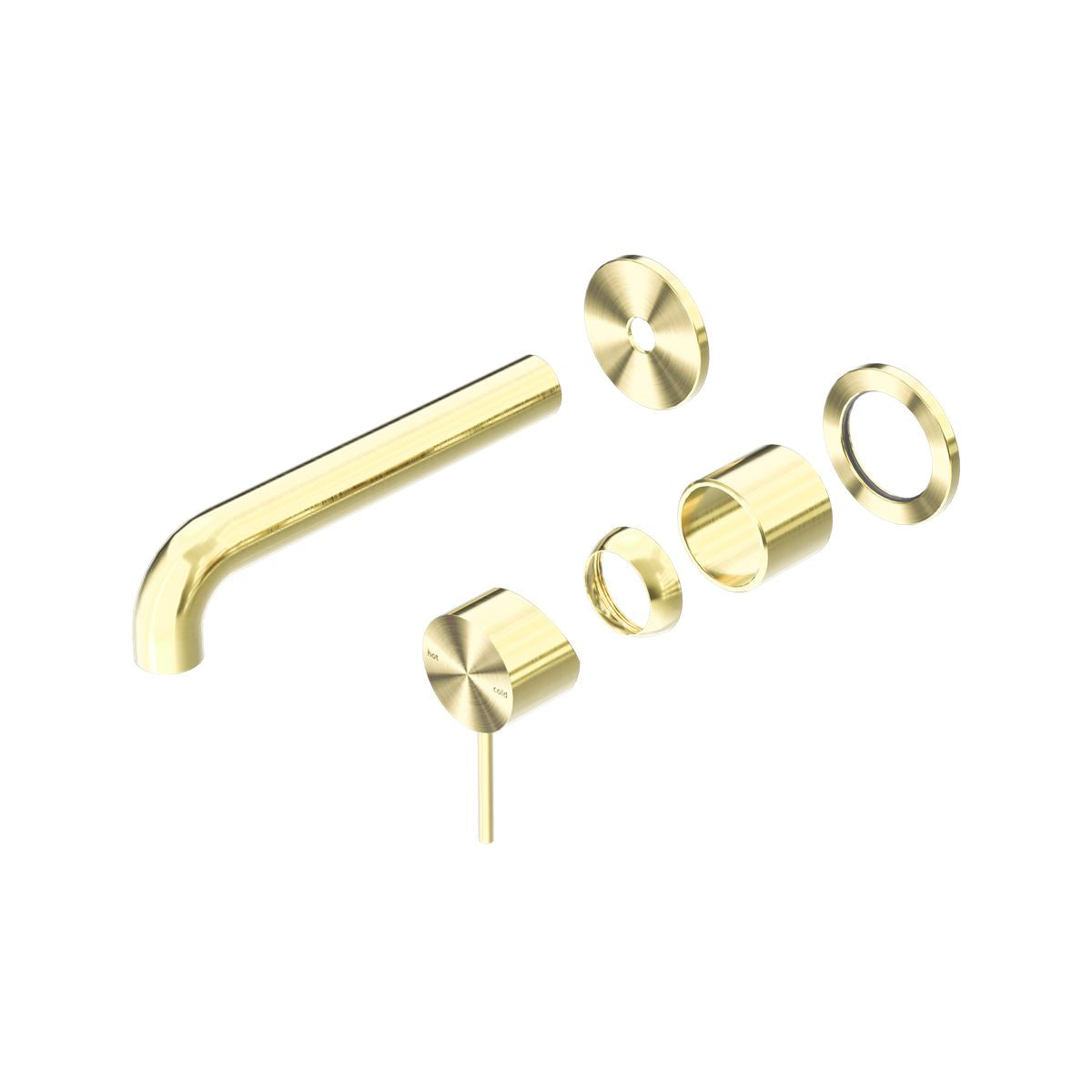 MECCA WALL BASIN/BATH MIXER SEPARATE BACK PLATE 120MM TRIM KITS ONLY BRUSHED GOLD Tapware Nero 