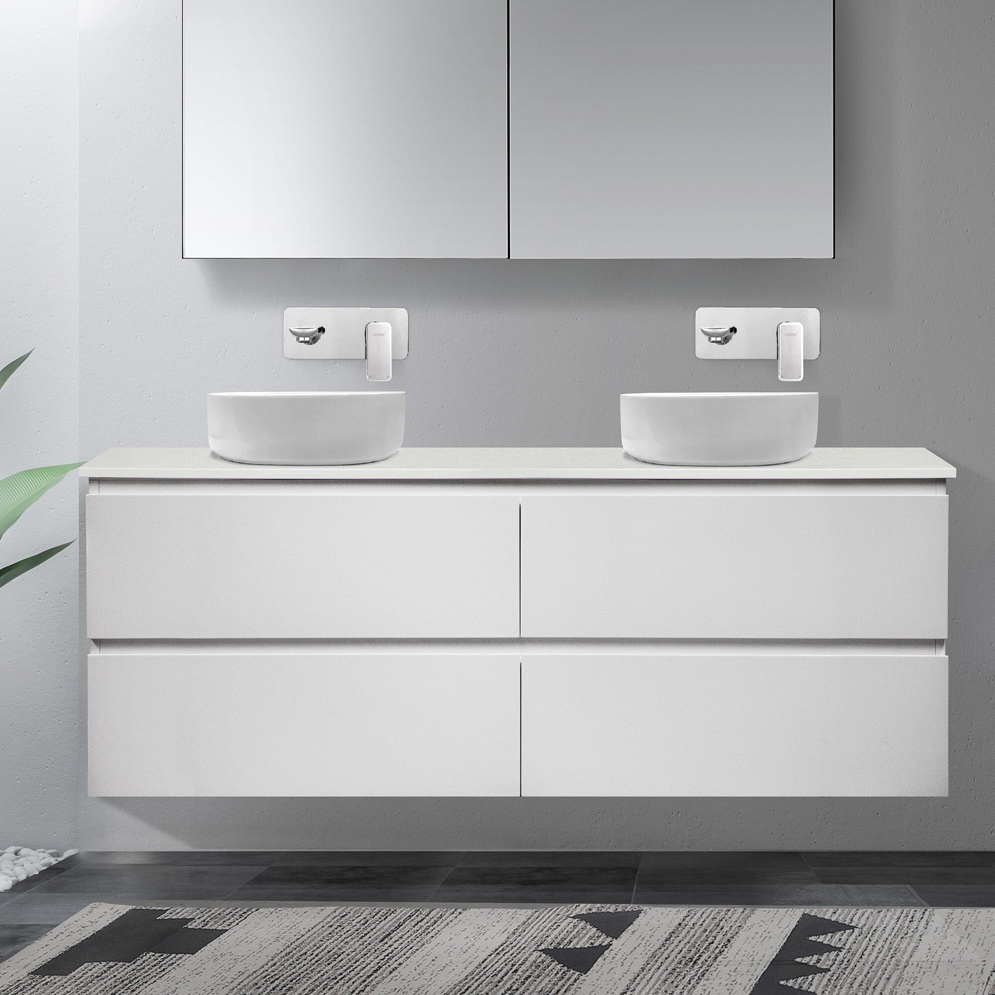 Mia 1500mm Wall Hung Vanity + Luxe Stone Top AROVA 