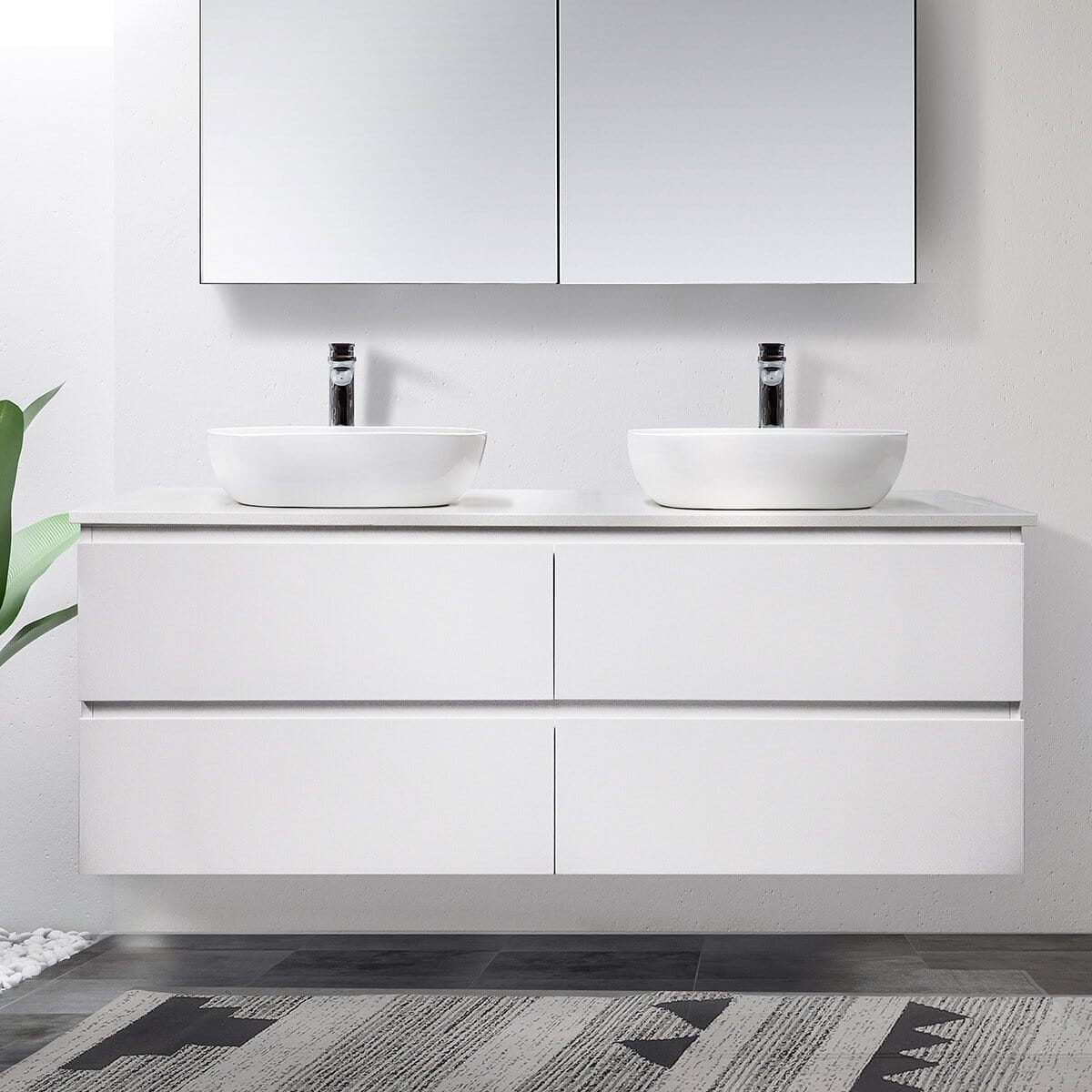 Mia 1500mm Wall Hung Vanity + Luxe Stone Top AROVA 