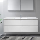 Mia 1500mm Wall Hung Vanity + Single Ceramic Top Arova 