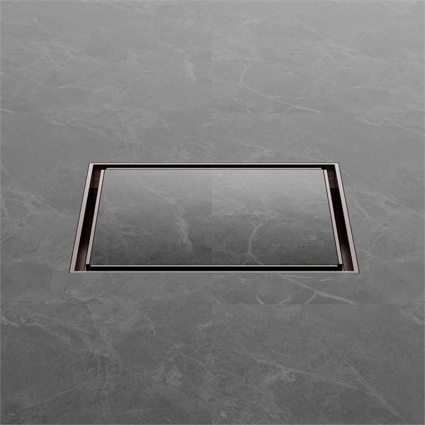 Nero 130mm Square Tile Insert Floor Waste 100mm Outlet Brushed Bronze NRFW008BZ Shower Grate Nero 