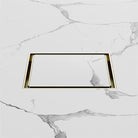 Nero 130mm Square Tile Insert Floor Waste 100mm Outlet Brushed Gold NRFW008BG Shower Grate Nero 