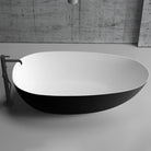 RUBI 1500mm Egg Shape Oval Freestanding Bath Black/White Baths AROVA Melbourne