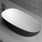 RUBI 1500mm Egg Shape Oval Freestanding Bath Black/White Baths AROVA Melbourne