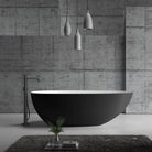 RUBI 1500mm Egg Shape Oval Freestanding Bath Black/White Baths AROVA Melbourne