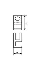 Shower Screen Top Plate Bracket BG-32-18.5-BN Shower Screens Bella Vista 