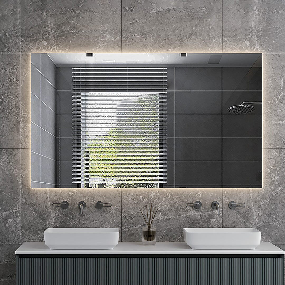 Sol Frameless 1200mmx700mm Anti-Fog Dimmable Led Bathroom Mirror Rectangular LED Mirror Arova 