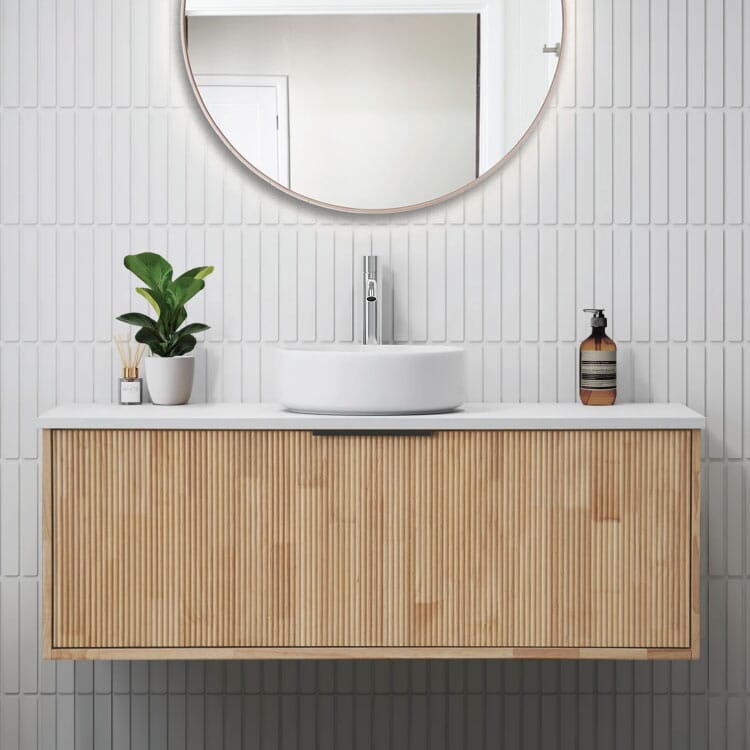 Somer 1200mm Timber Wall Hung Bathroom Vanity + Bliss Stone Top Arova 