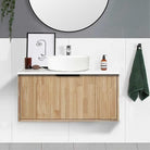 Somer 900mm Timber Wall Hung Bathroom Vanity + Bliss Stone Top AROVA 