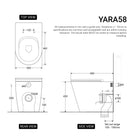 Yara58 Rimless Tornado Floor Mount Toilet Package - Geberit Sigma 8 Cistern & Square Button Toilets Arova 