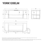 York 1200mm Curved Wall Hung Bathroom Vanity Timber Vanities Arova 