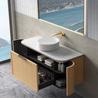 York 1200mm Curved Wall Hung Bathroom Vanity Timber Vanities Arova 