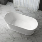 YORK 1700mm Hampton Style Oval Free Standing Bathtub Gloss White Baths Arova 