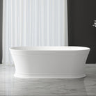 YORK 1700mm Hampton Style Oval Free Standing Bathtub Gloss White Baths Arova 