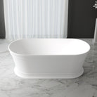 YORK 1700mm Hampton Style Oval Free Standing Bathtub Gloss White Baths Arova 