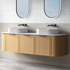 York 1800mm Curved Wall Hung Bathroom Vanity Timber Vanities Arova 