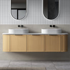 York 1800mm Curved Wall Hung Bathroom Vanity Timber Vanities Arova 