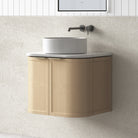 York 600mm Curved Wall Hung Bathroom Vanity Timber Vanities Arova 