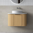 York 750mm Curved Wall Hung Bathroom Vanity Timber Vanities Arova 