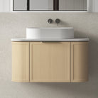 York 900mm Curved Wall Hung Bathroom Vanity Timber Vanities Arova 