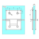 180 DEGREE GLASS TO GLASS SHOWER HINGE 10MM GLASS Brushed Bronze - NRSH102BZ Showers NERO 