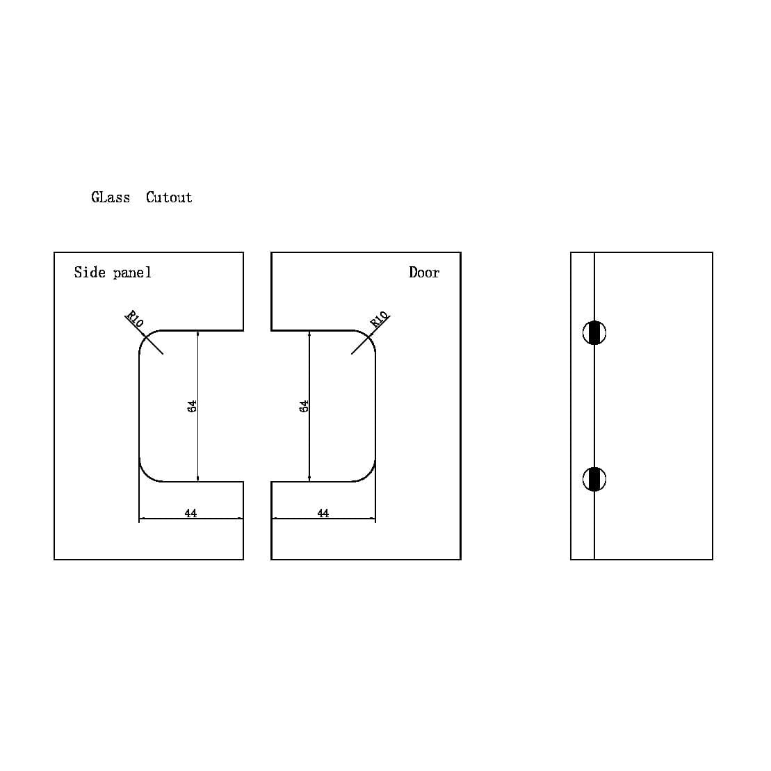 180 DEGREE GLASS TO GLASS SHOWER HINGE 10MM GLASS Brushed Bronze - NRSH102BZ Showers NERO 