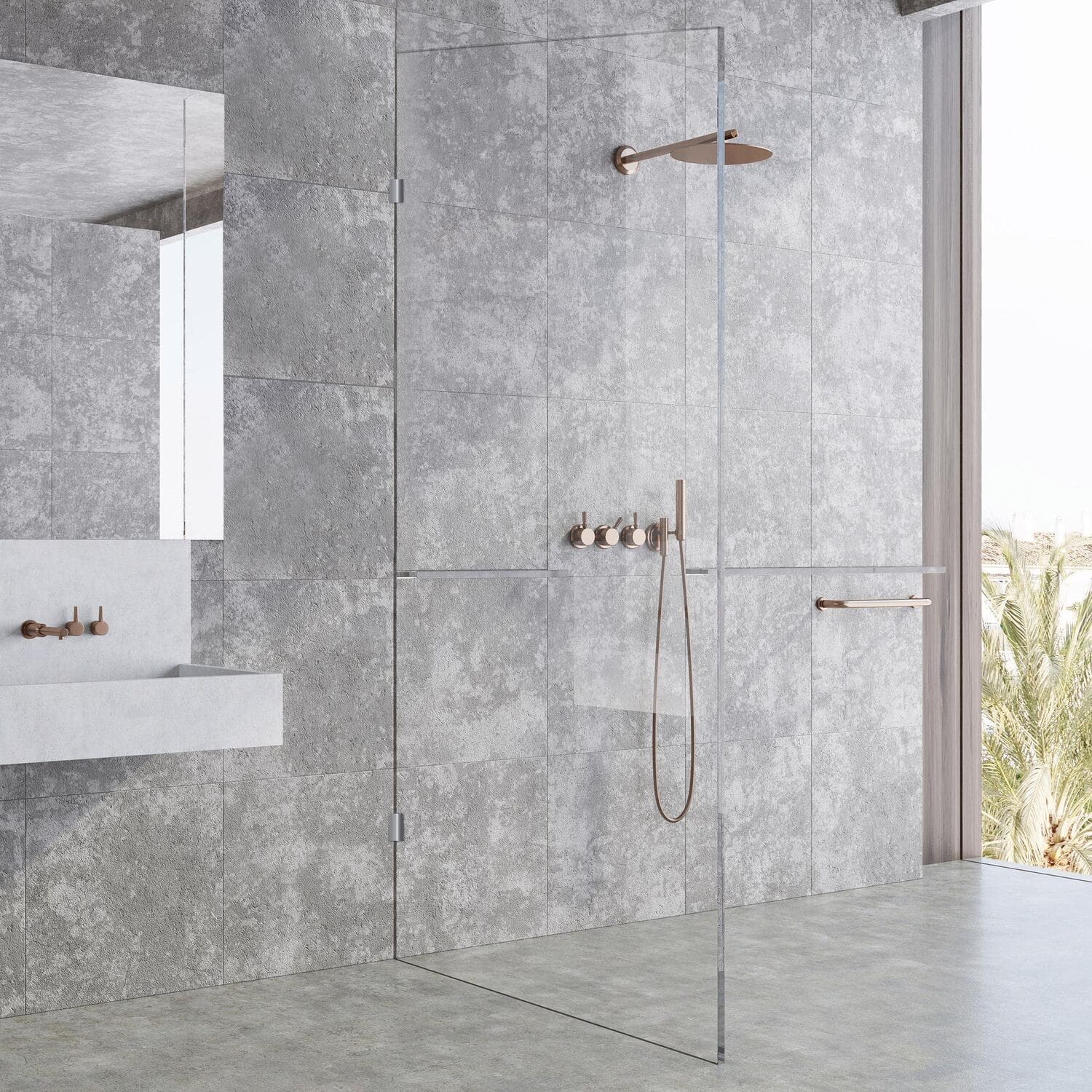 2000mm Frameless Walk In Shower Screen Fixed Panel Kit Showers Bella Vista 