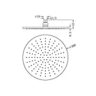 300MM ROUND SHOWER HEAD GM Gunmetal NRROA1202GM Showers Nero 