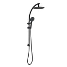 Mica Round Twin Shower Stylish Rail Matt Black showers Arova 