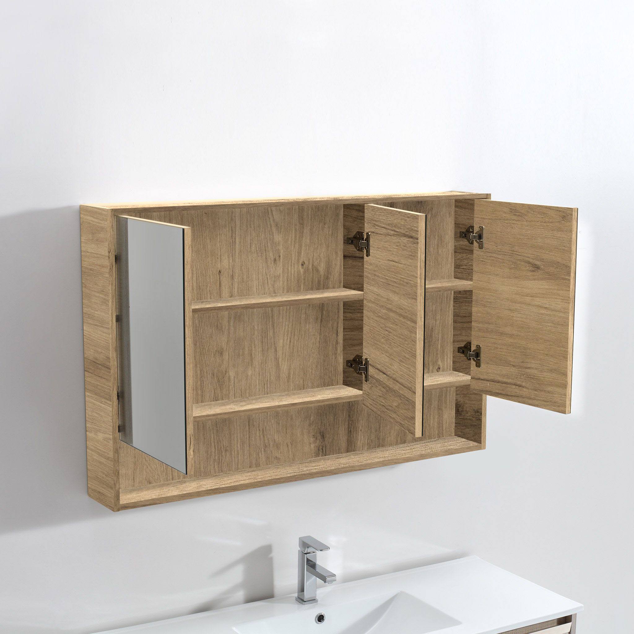 ALBANY 1200mm Oak Shaving Cabinet Vanities & Mirrors Arova 