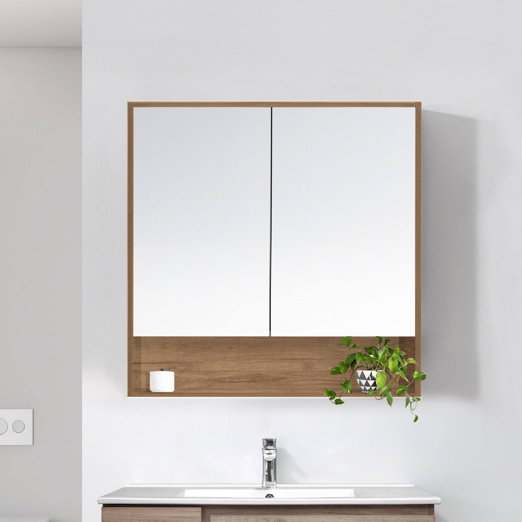 ALBANY 750mm Oak Shaving Cabinet Vanities & Mirrors Arova 