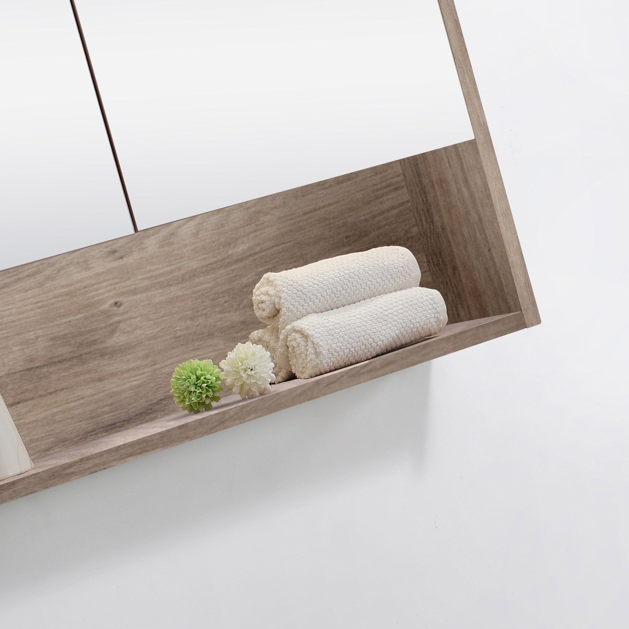 ALBANY 900mm Oak Shaving Cabinet Vanities & Mirrors Arova 