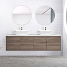 AMBER 1500mm Wall Hung Vanity Vanities & Mirrors Arova Bliss Quartz Stone Top 2XCB1201N-Square Gloss White Basin 