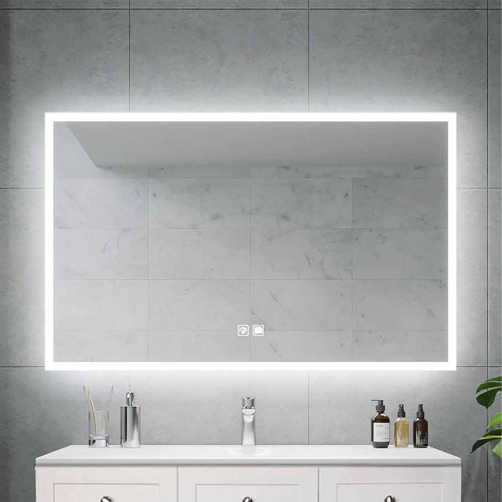 Apollo Rectangle Backlit LED Bathroom Mirror 150cm x 100cm Vanities & Mirrors Arova 