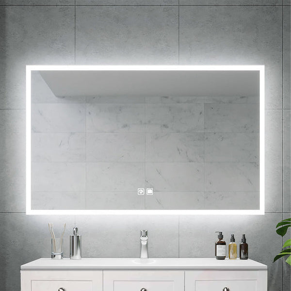 Led bathroom shop mirror rectangle