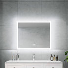 Apollo Rectangle Backlit LED Bathroom Mirror 90cm x 75cm Vanities & Mirrors Arova 