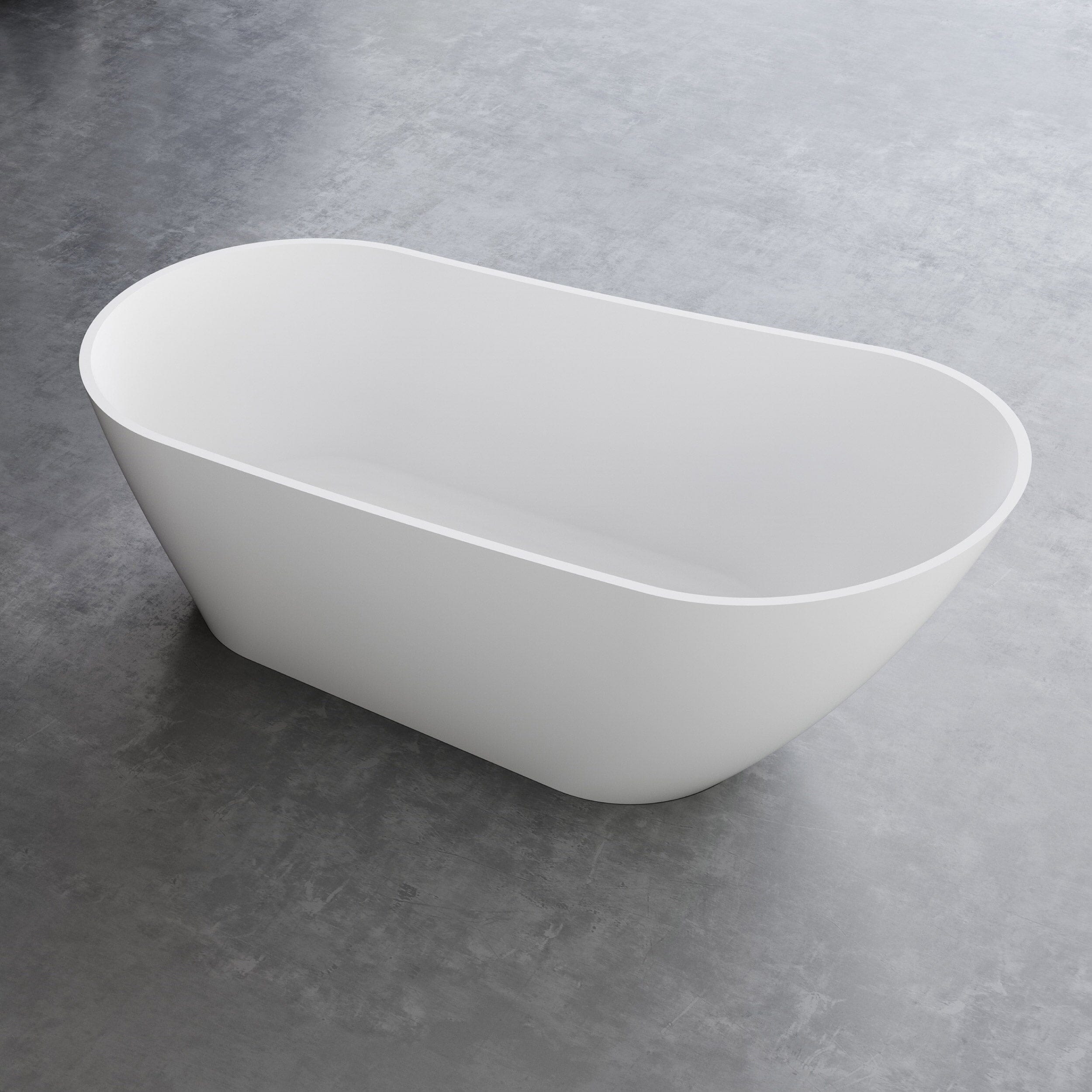 ASPEN 1700mm Single Slipper Free Standing Bathtub Gloss White Baths AROVA 