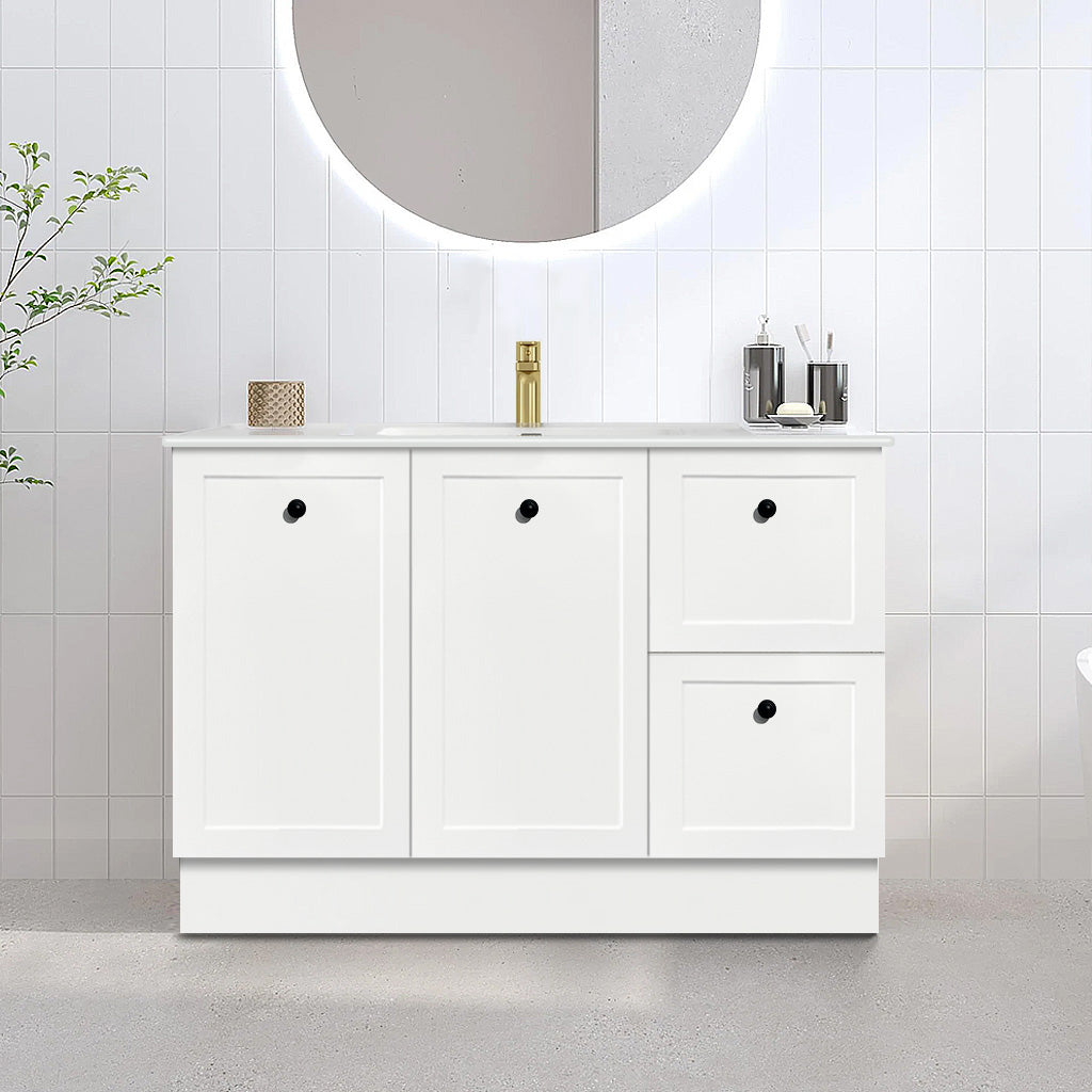 AUSTIN 120cm Floor Standing Bathroom Vanity Vanities & Mirrors Arova Ceramic Single Bowl Top Right Hand Side -