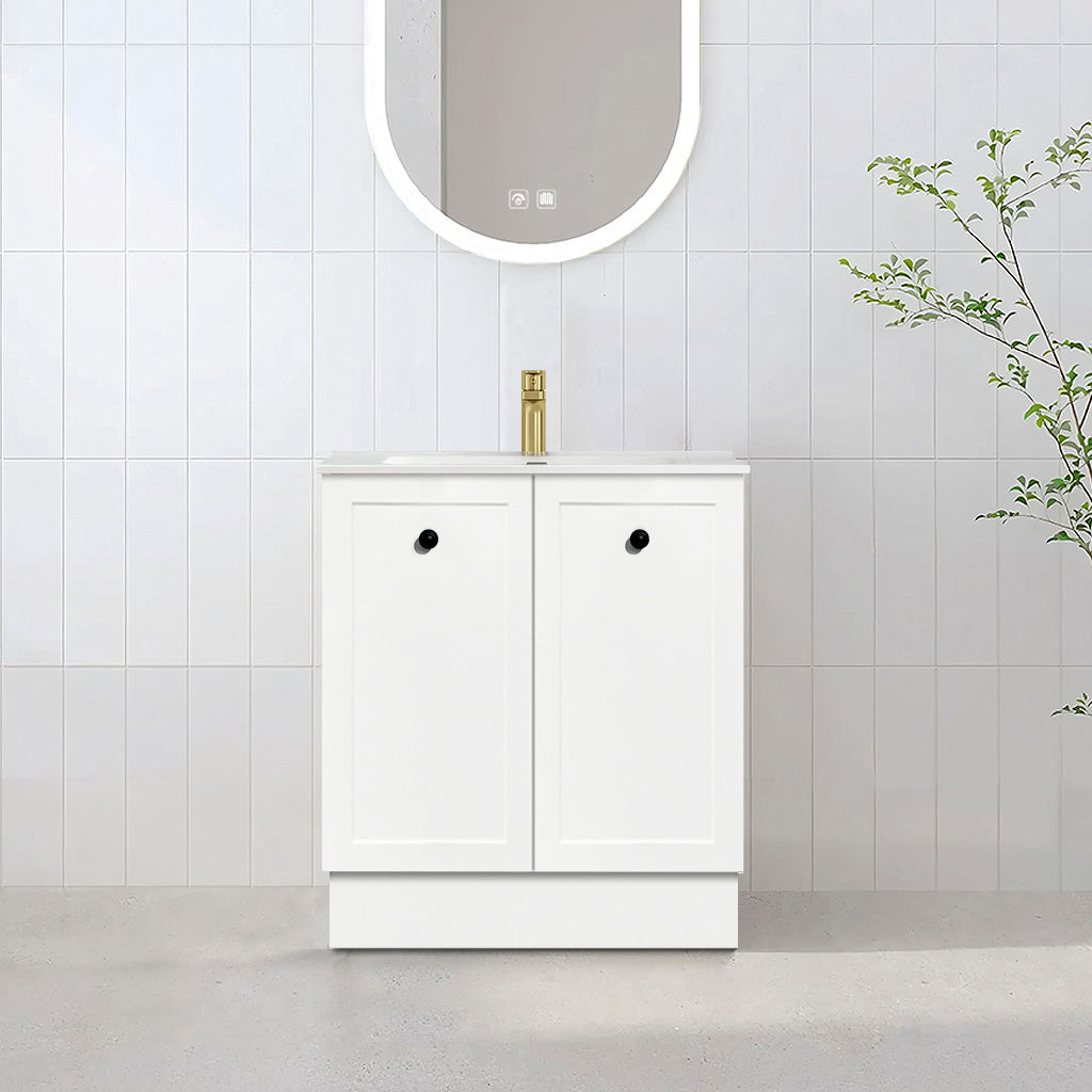 AUSTIN 60cm Floor Standing Bathroom Vanity Vanities & Mirrors Arova Ceramic Top with Integrated Basin - 