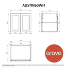 AUSTIN 60cm Wall Hung Bathroom Vanity Vanities & Mirrors Arova 