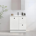 AUSTIN 75cm Floor Standing Bathroom Vanity Vanities & Mirrors Arova Ceramic Top with Integrated Basin Right Hand Side -