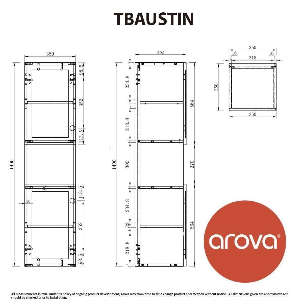 AUSTIN Tallboy Bathroom Cabinet Vanities & Mirrors Arova 