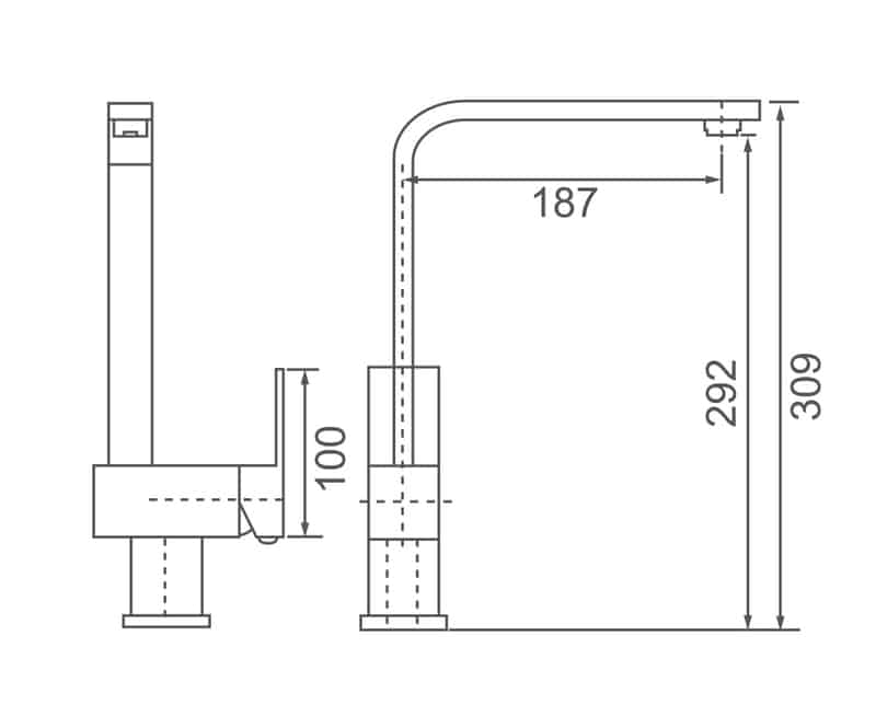 BACINO Sink Mixer in Chrome Tapware ECT 