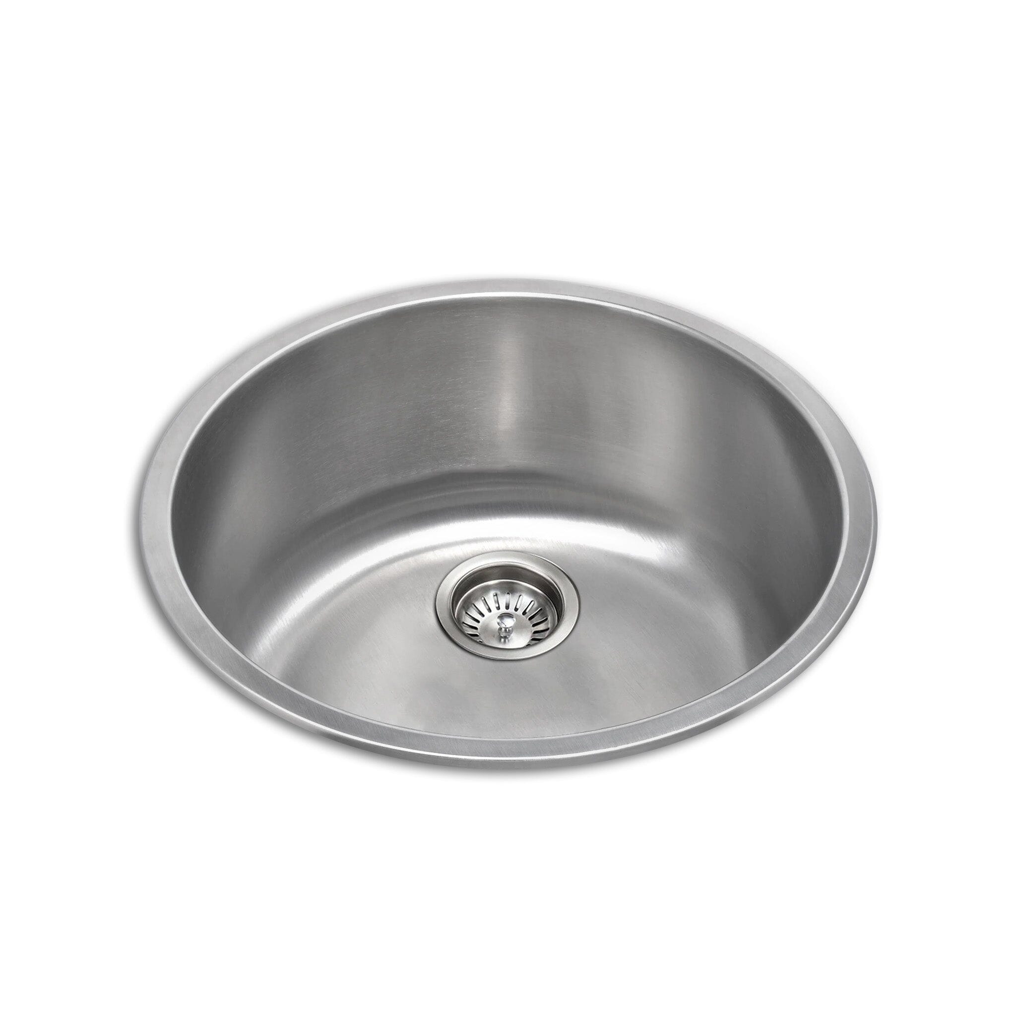 BASS 428mm Round Bowl Stainless Steel Kitchen Sink Sinks Arova 