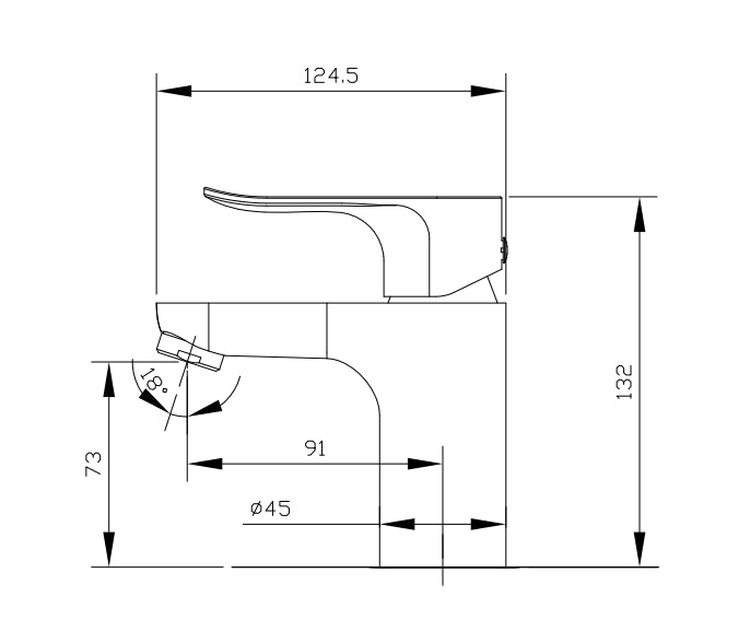 Bass Basin Mixer Chrome Tapware Arova 