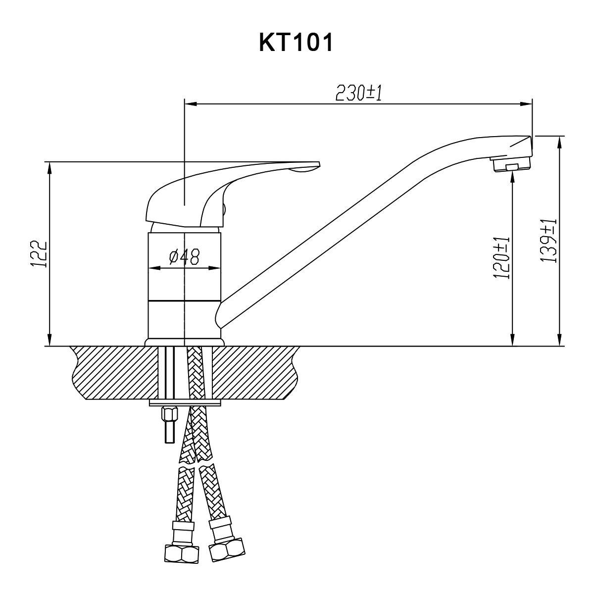 Bass Kitchen Mixer Chrome - 5 Star Water Efficiency Tapware Arova 