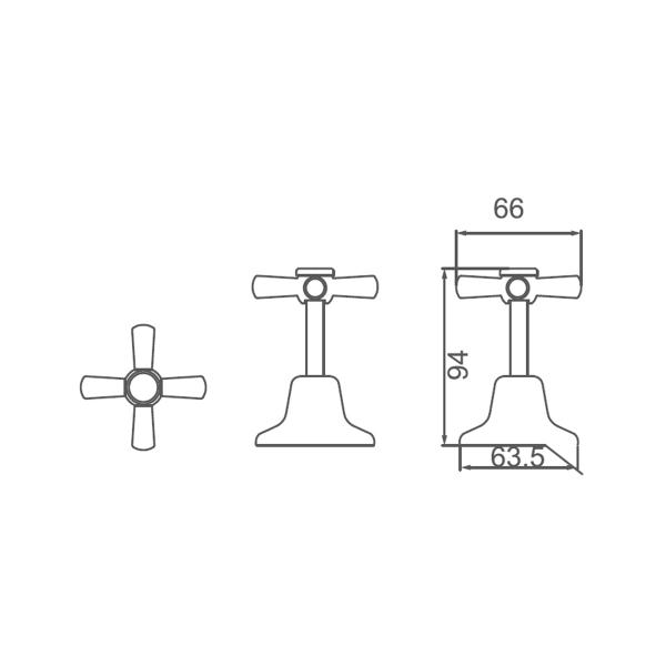 Bathmates Wall Top Assemblies - WT201-HDL Tapware ECT 